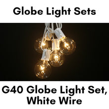 Load image into Gallery viewer, G40 25Lt Light Set, 6&quot; X 12&quot; X 6&quot;, White Cord, Clear Bulb, Ul