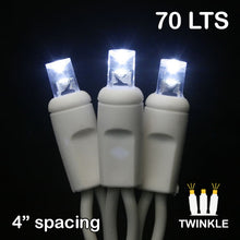 Load image into Gallery viewer, LED 70LT TWINKLE Polka Dot Light String - White Wire - Pack of 1 or 24 String
